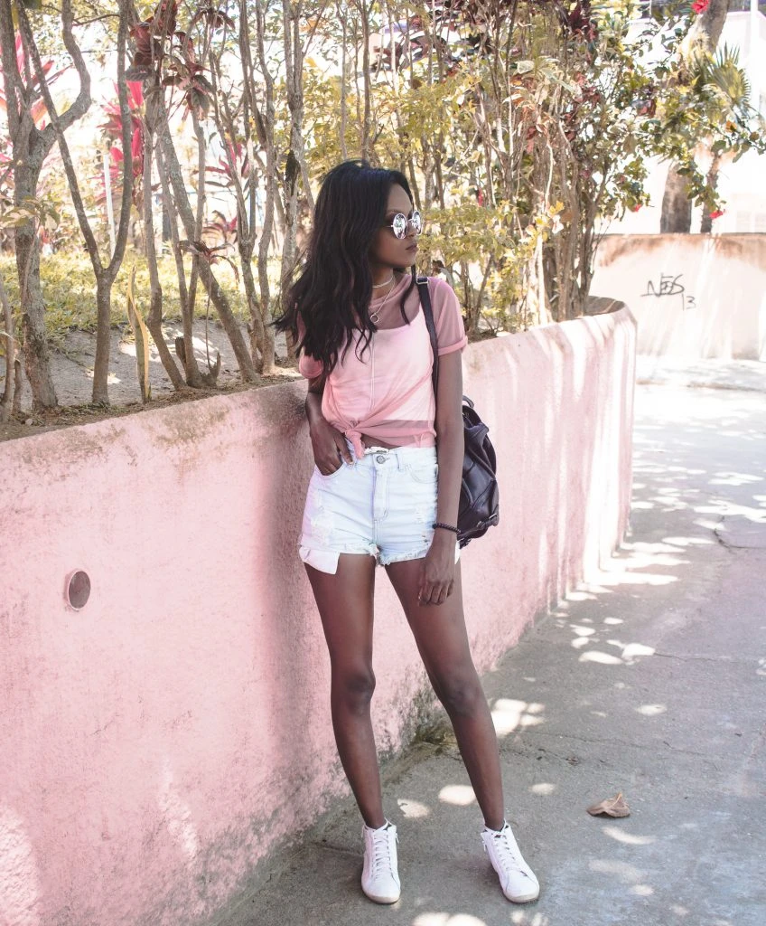 Blusa transparente com top - look do dia - dayane nascimento paquetá